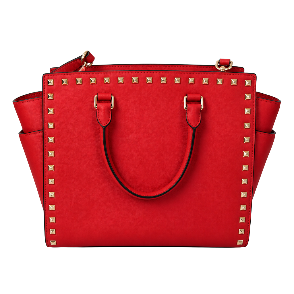 Authentic Michael Kors Selma Stud Large N S Tote Mandarin 1