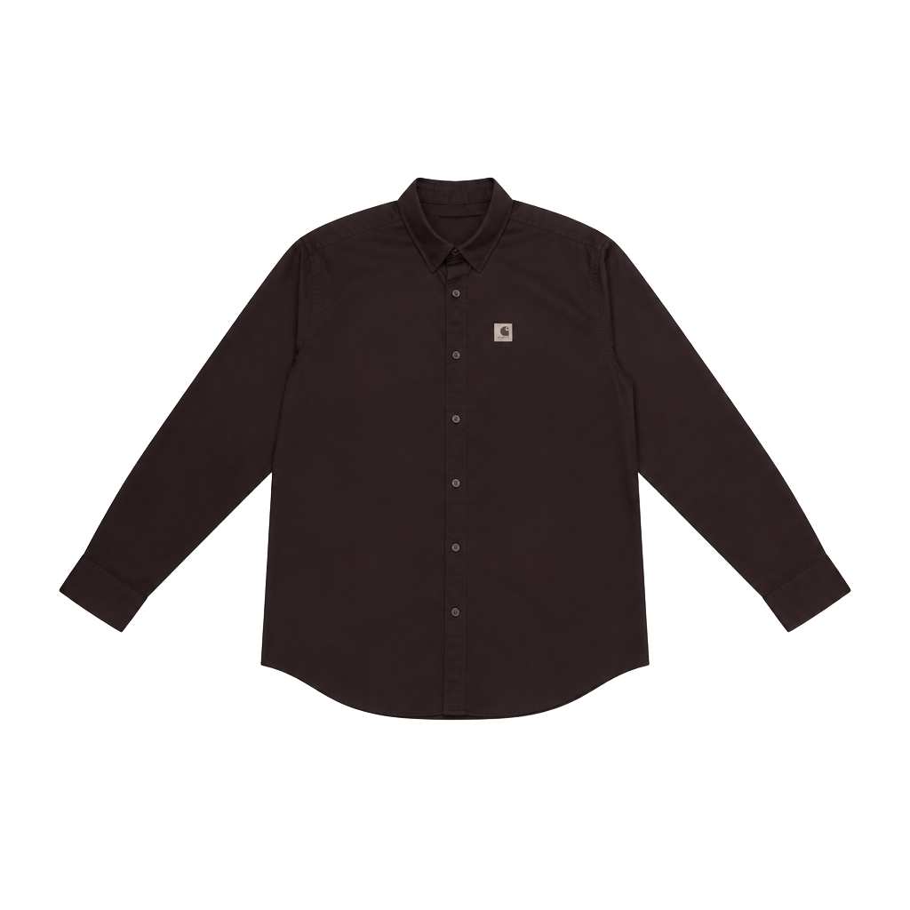 Carhartt Force Relaxed Fit Long Sleeve Button Down Shirt Plum Size M (8/10) 1