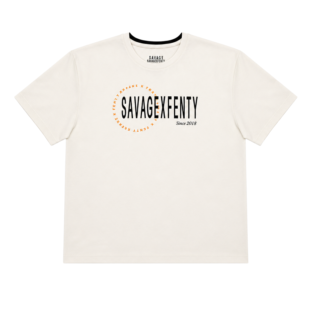 Savage X Fenty Xssential Heavy Jersey Scope Graphic Cropped Tee - White 1