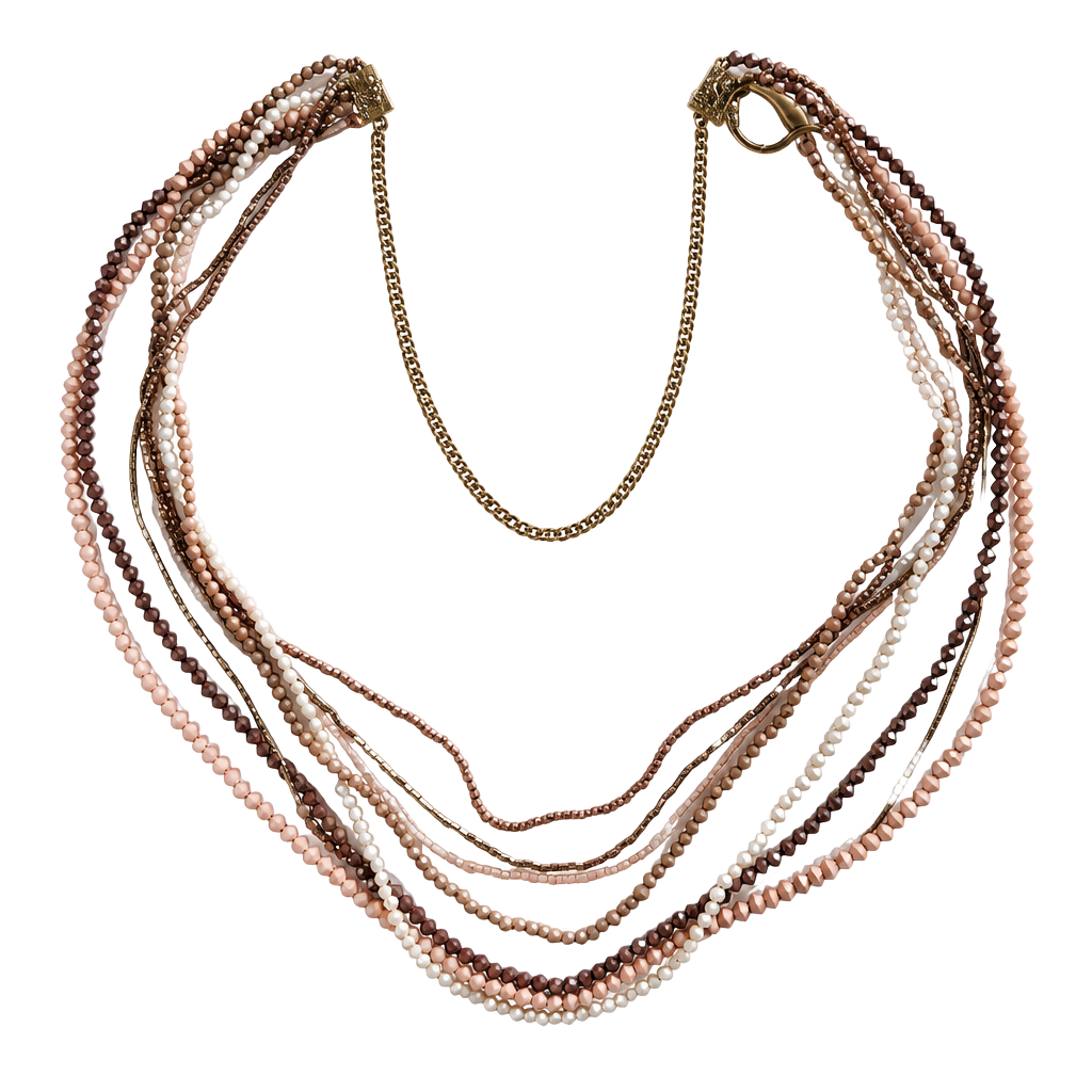 Unbranded Multi-Strand Beaded Layered Necklace 1