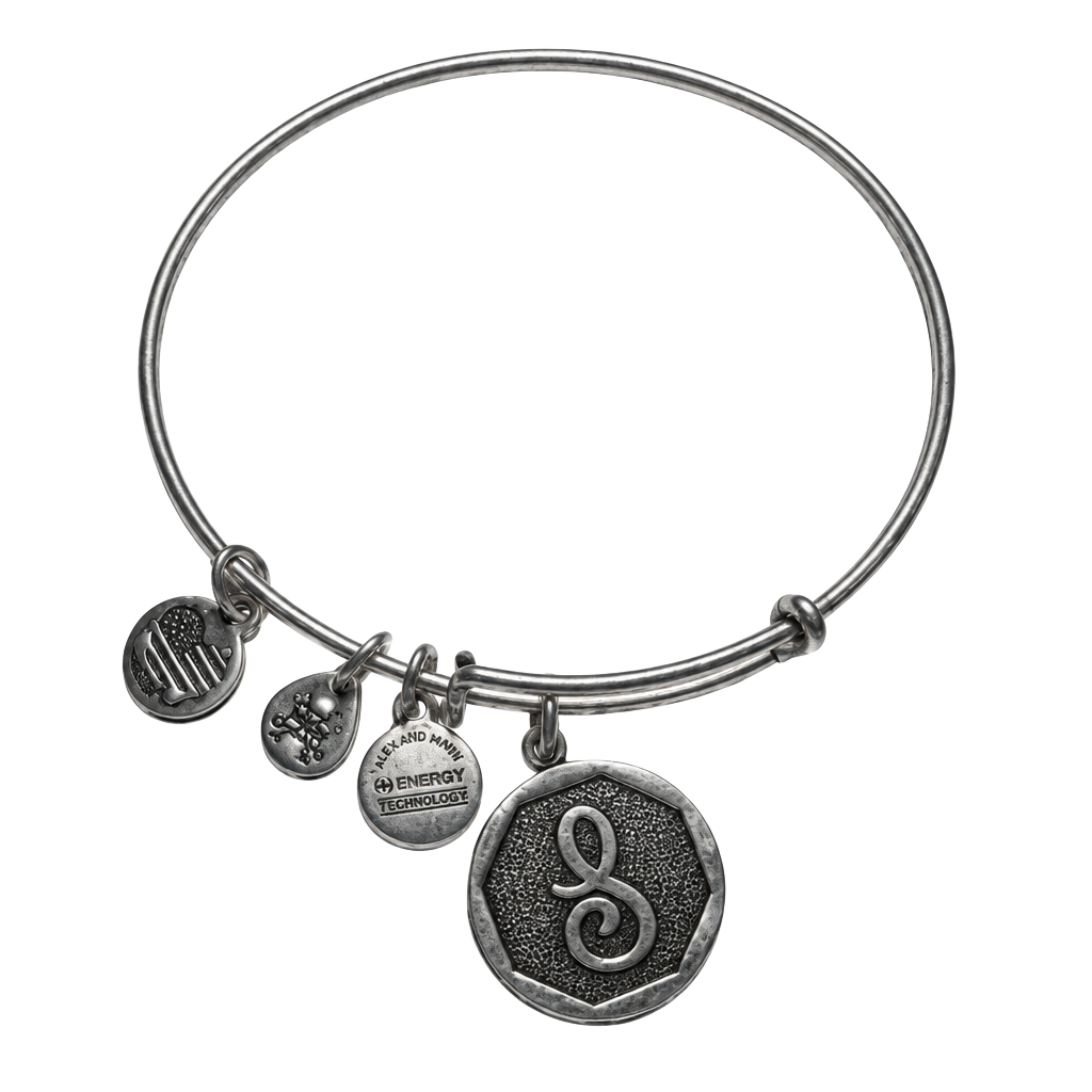 Alex And Ani Initial S Charm Bangle Bracelet 1