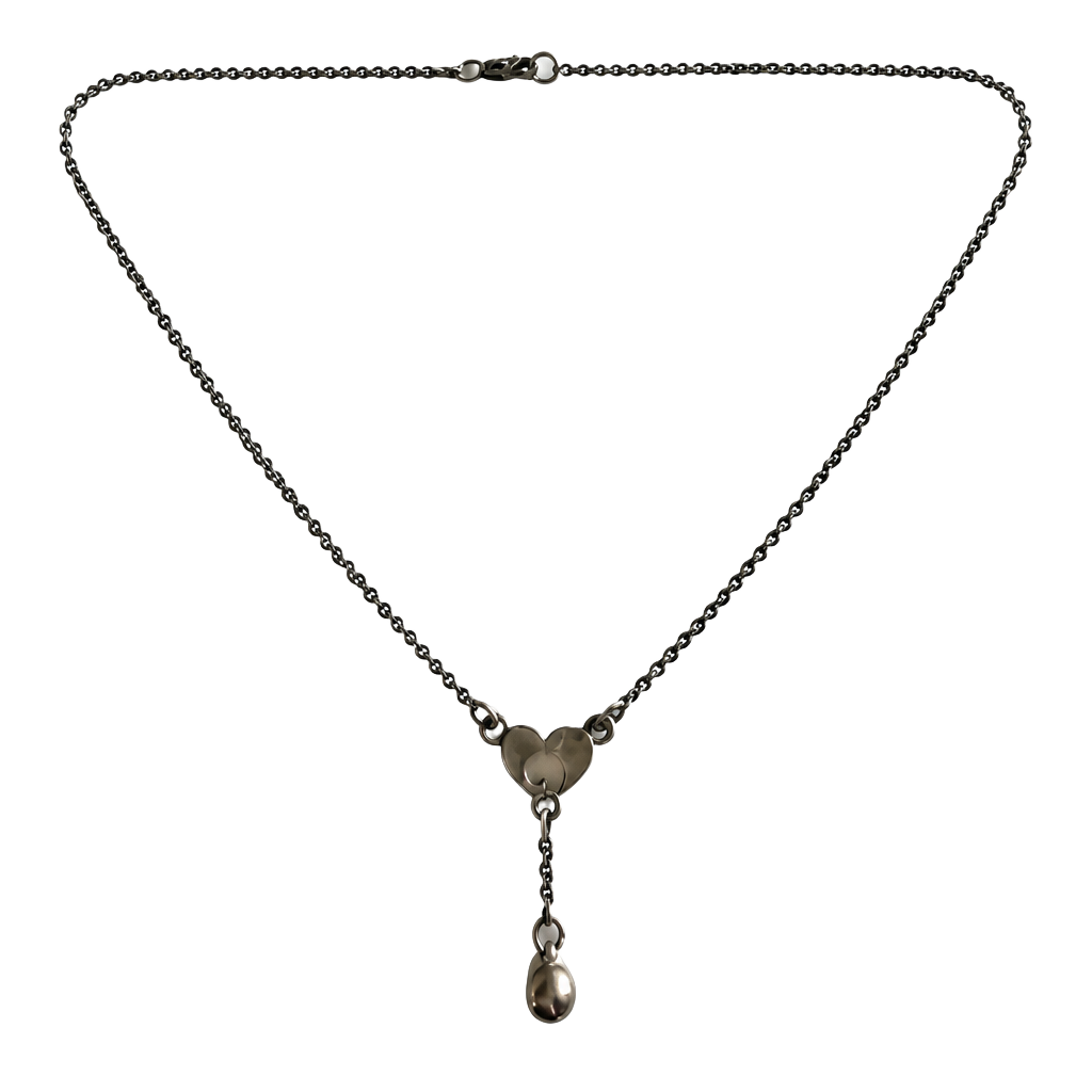 Unbranded Silver-Tone Metal Heart Pendant Necklace 1