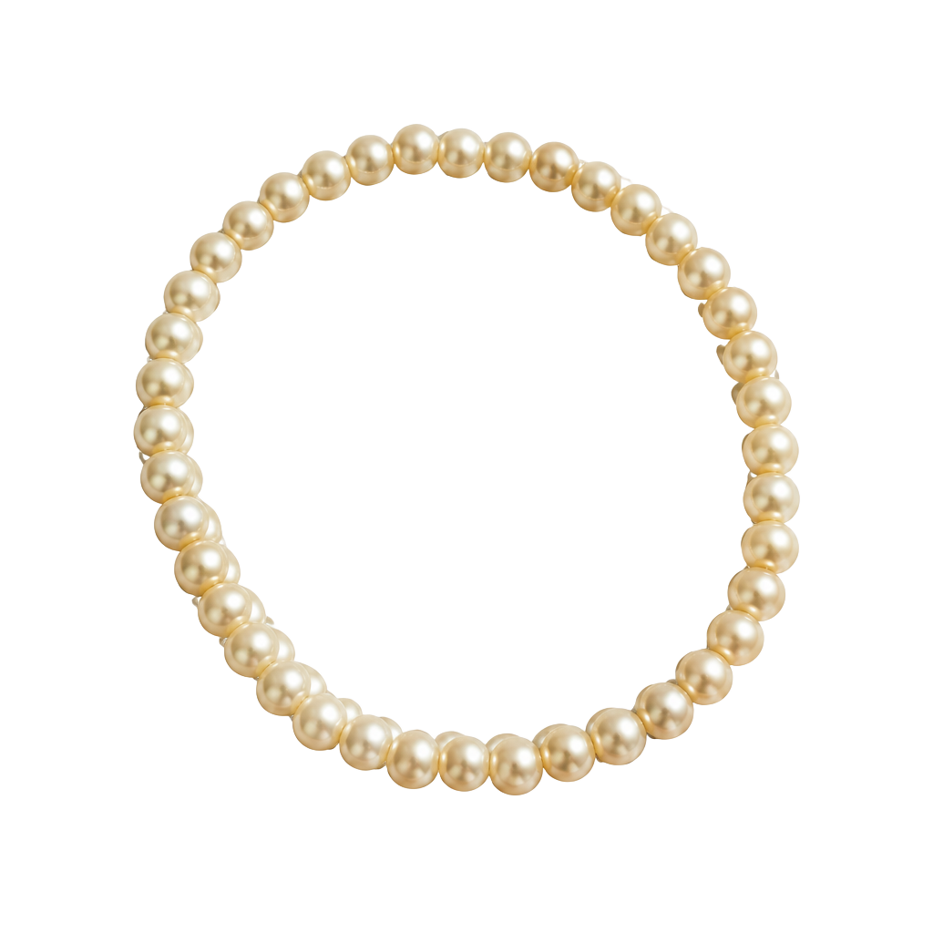Unbranded Faux Pearl Stretch Bracelet Cream 1