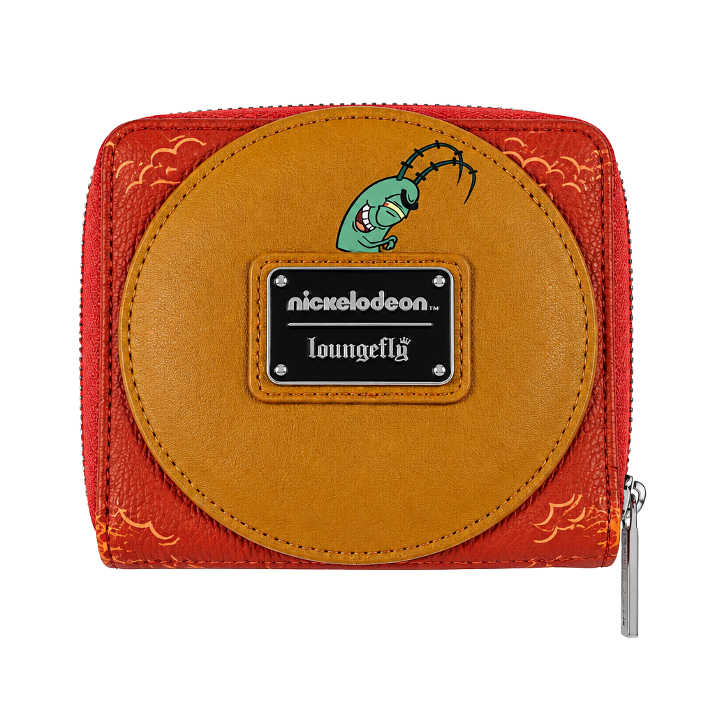 Loungefly Nickelodeon SpongeBob Plankton Krabby Patty Zip Around Wallet 1