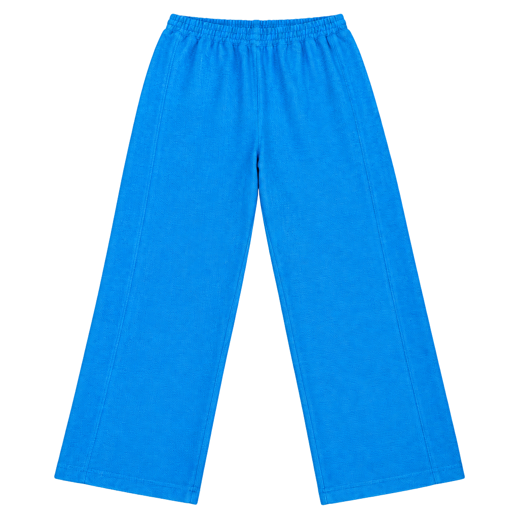 Jeffrey Banks Lounge Pants Blue Thermal Waffle Knit Elastic Waist 1