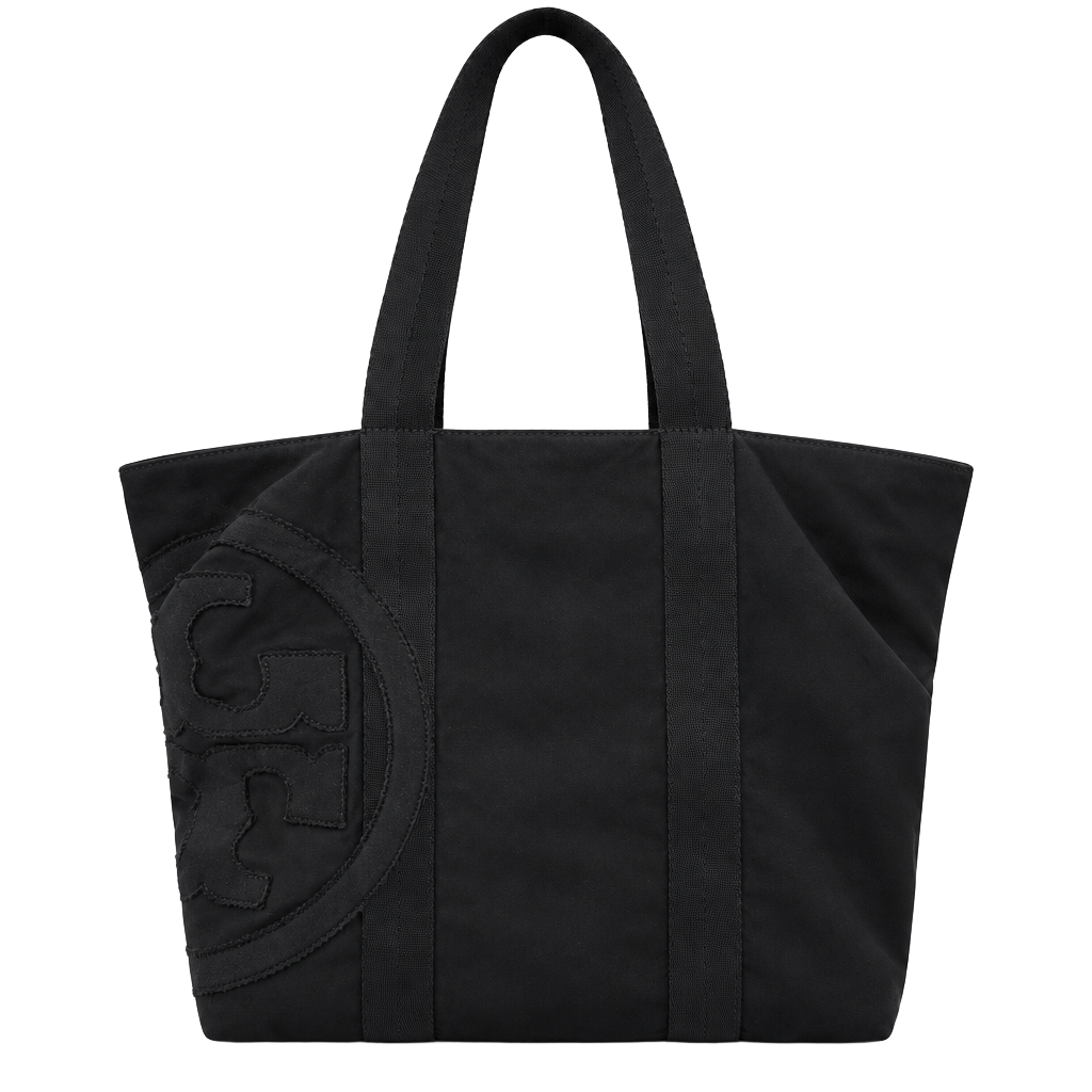 Tory Burch Black Nylon Logo Tote Bag 1