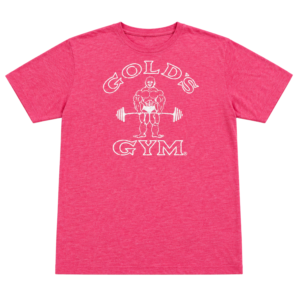 Gold's Gym T-Shirt Size L Pink Bodybuilding Logo Graphic Tee 1