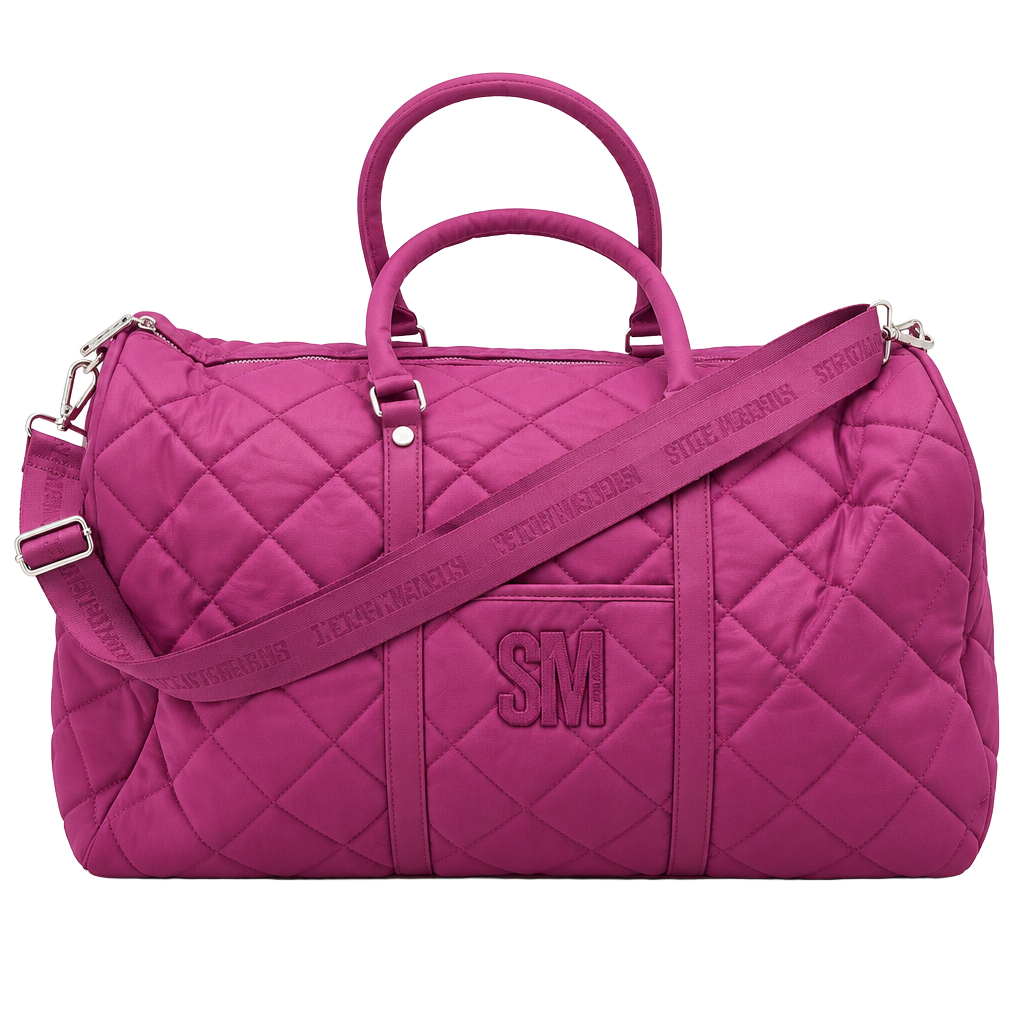 Steve Madden Mulberry BSpeedy Puffy Overnight Bag W Shoulder Strap NWT 1
