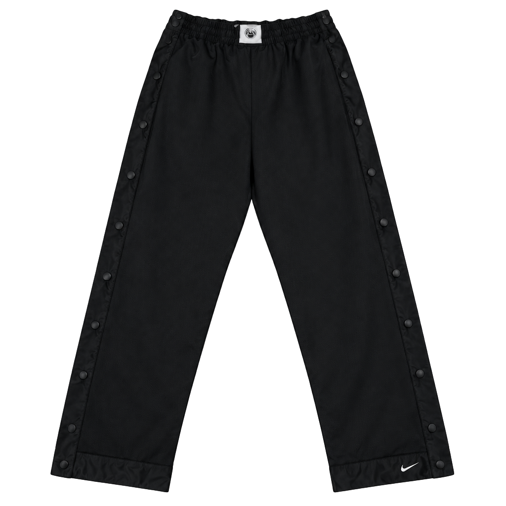 VTG Nike Basketball Tearaway Reversible Snap Pants Black Mesh 1