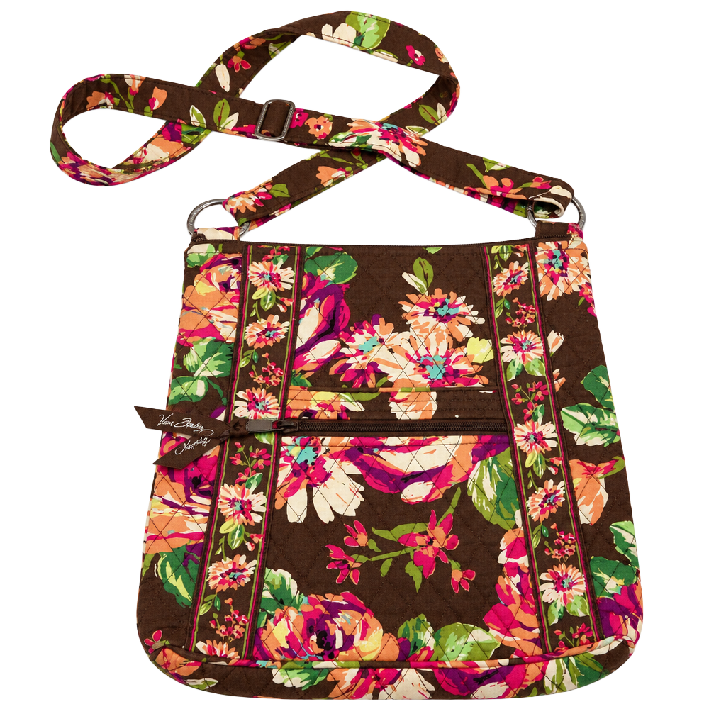 Vera Bradley English Rose Floral Mini Hipster Adjustable Strap Crossbody Bag 1