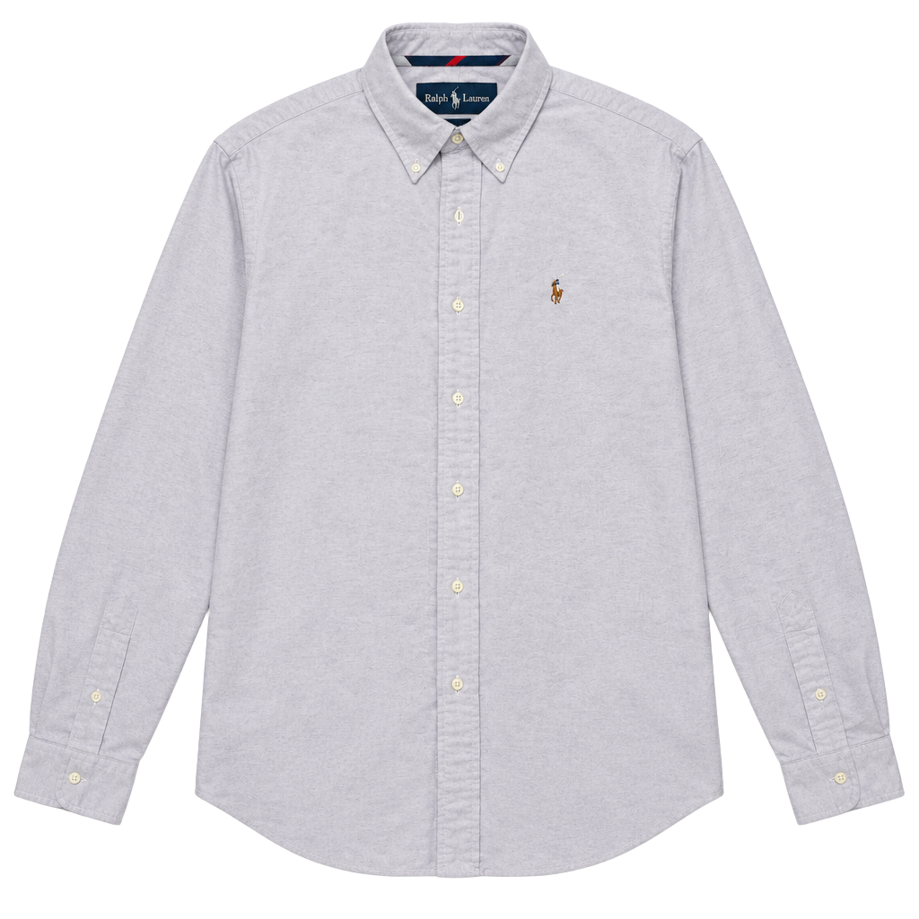 Ralph Lauren Button Down Oxford Shirt Size L Purple Classic Fit Long Sleeve 1