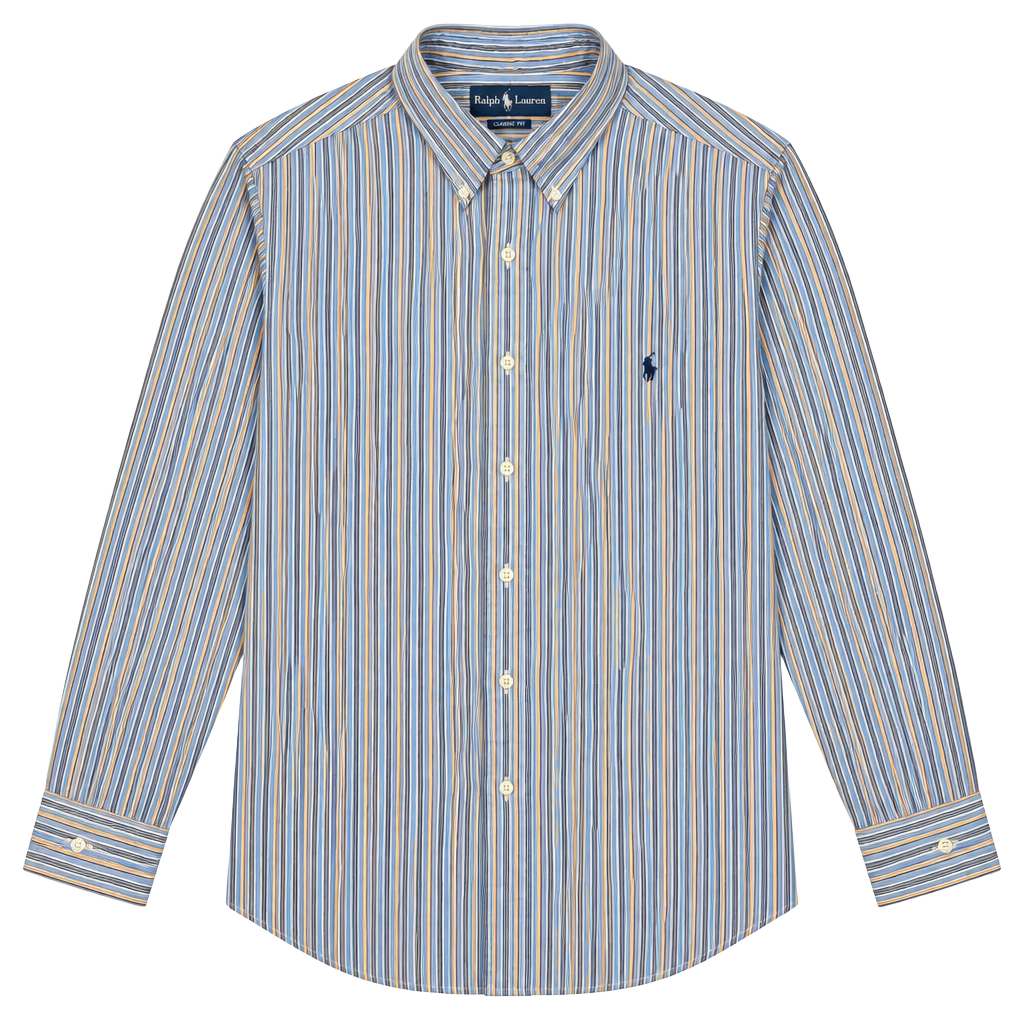 Ralph Lauren Classic Fit Striped Long Sleeve Button-Down Shirt Size 4XB 1