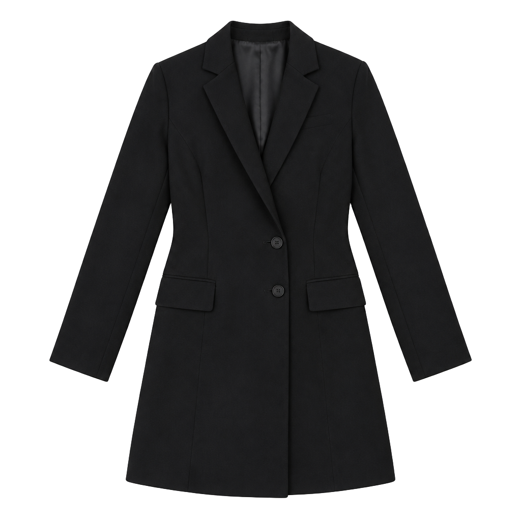 SuiStudio Black Blazer Dress Size 6 Double Breasted Mini Dress 1