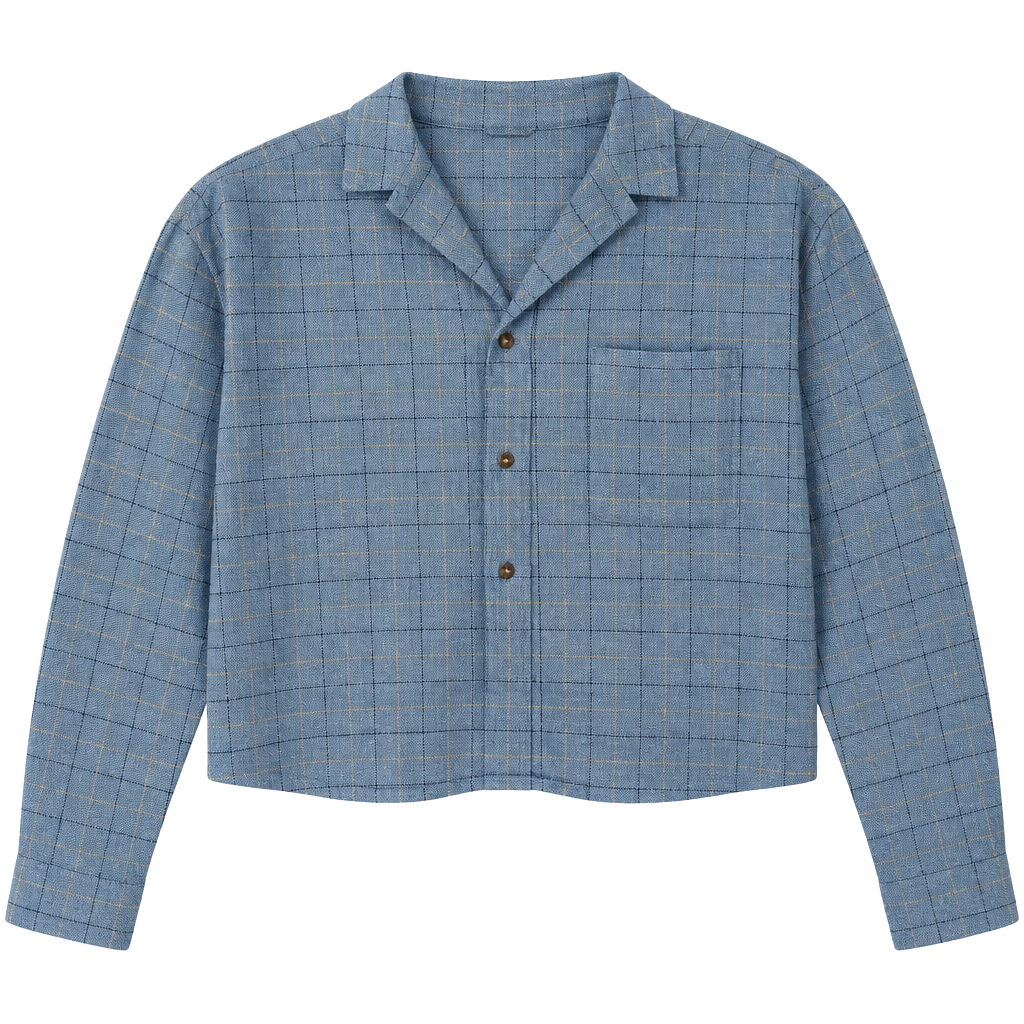 Fubu Men's 2XL Vintage Blue Plaid Cotton Button Up Shirt Big Tall Y2K Streetwear 1