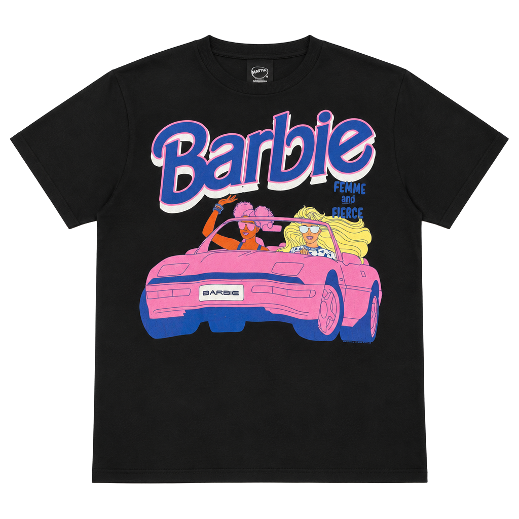 Mattel Barbie Femme And Fierce T-Shirt Size XL Black Graphic Tee 1