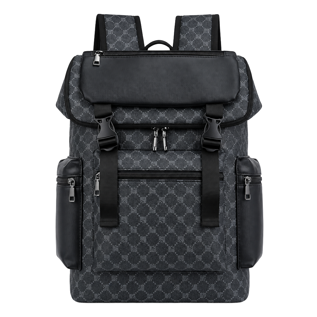 2025 Sac à dos pour ordinateur portable pour homme et femme, PU pour voyages d'affaires, grande capacité, sac à dos de travail aquatique avec port 1