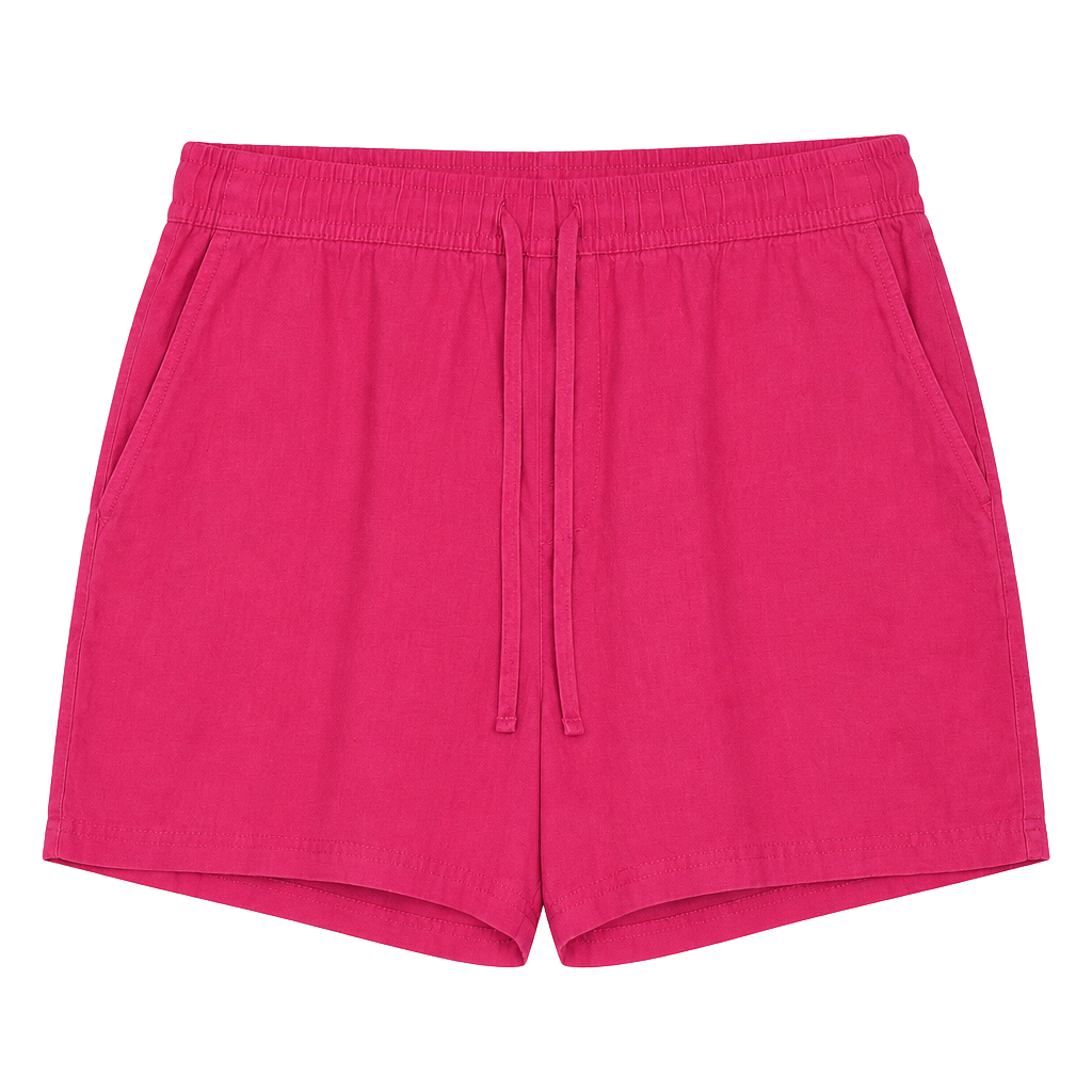 Gap Linen Pull-On Shorts Size XXL Hot Pink Drawstring Pockets 1