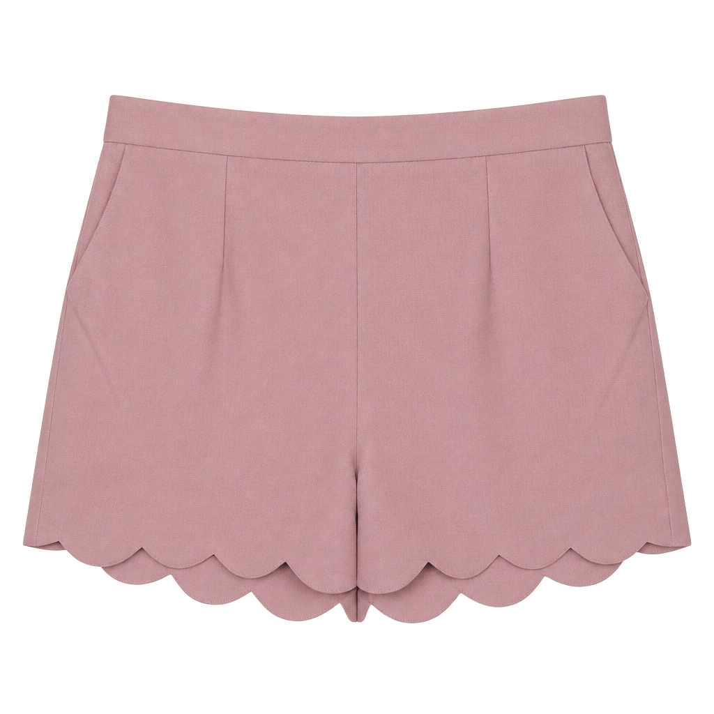 ee:some Shorts Size 2XL Pink Scalloped Hem Elastic Waist 1