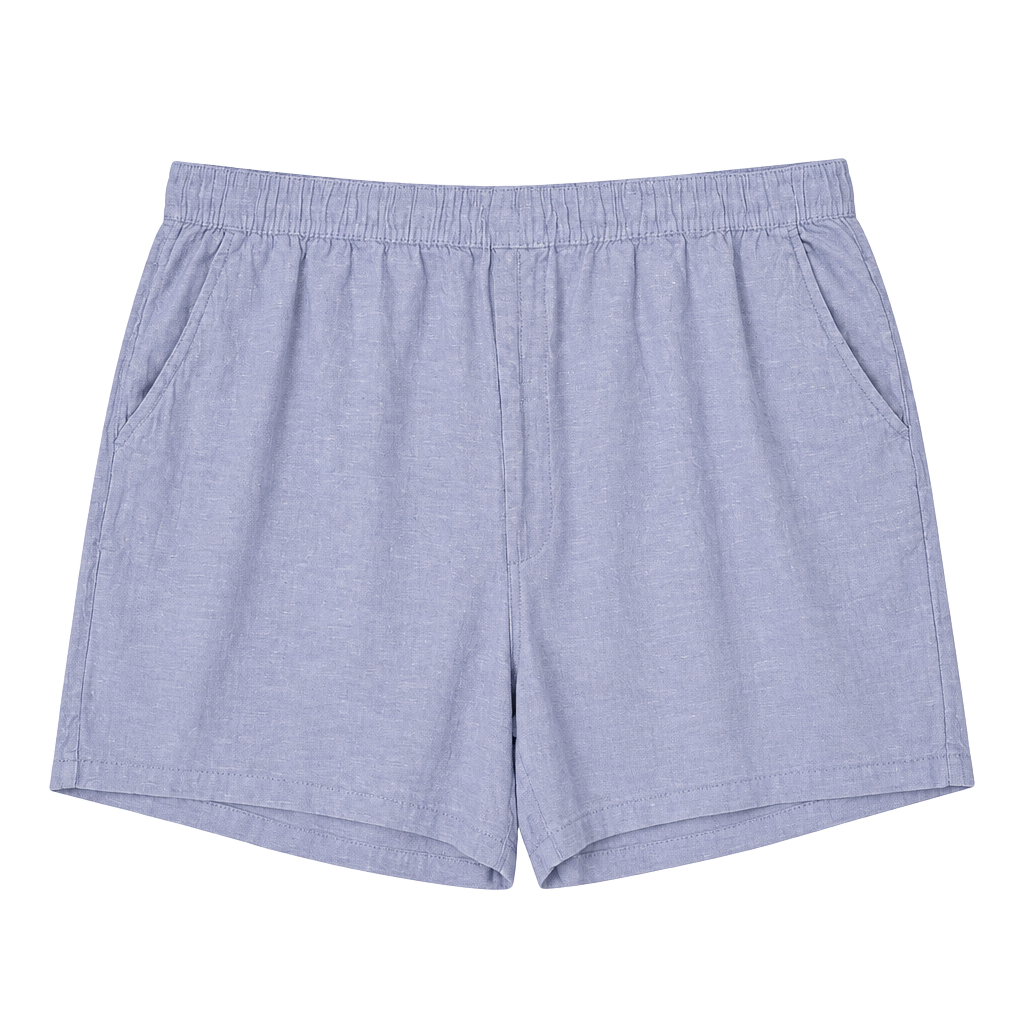 Tahari Linen Shorts Size 2X Purple Drawstring Pockets 1