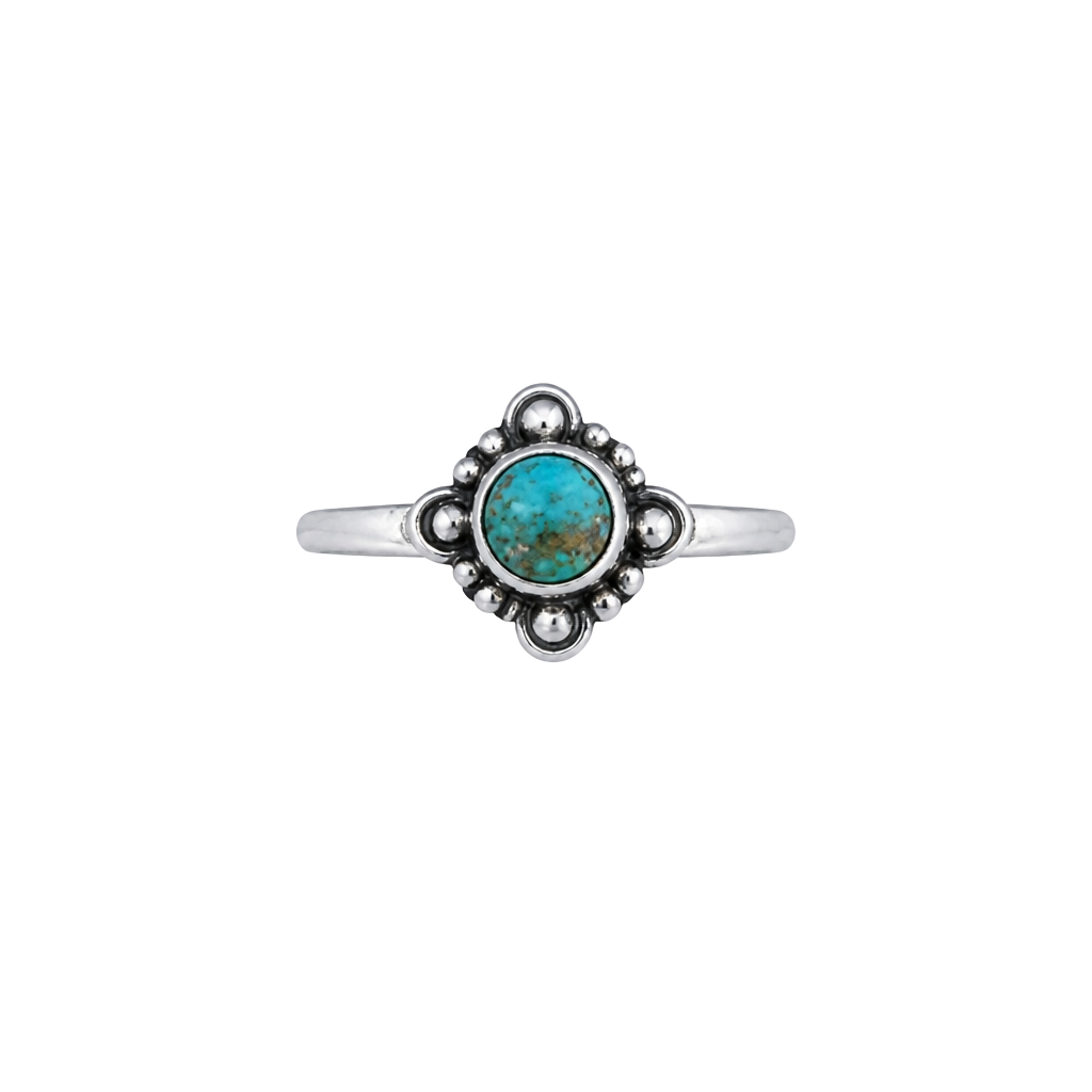 Southwestern Kingman Turquoise Ring .925 Sterling Silver Artisan Handmade 1