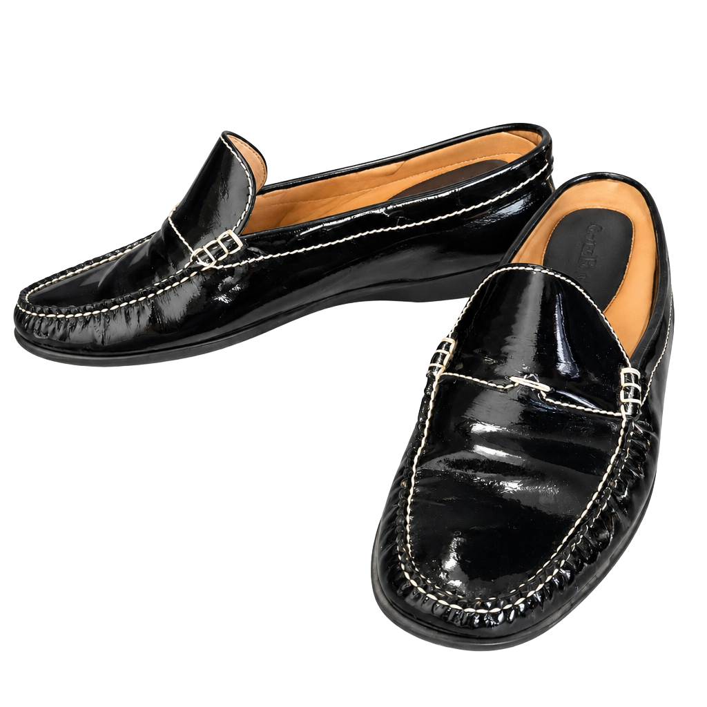 Cole Haan Black Torie Patent Leather Mule Loafers 1