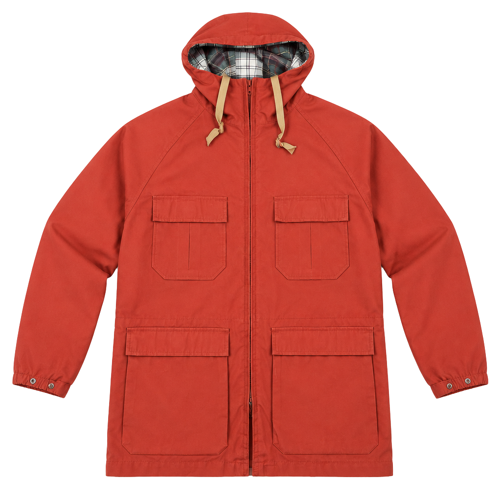Woolrich Mountain Parka Jacket Small Red 60/40 Utility Coat Vintage 70s 1