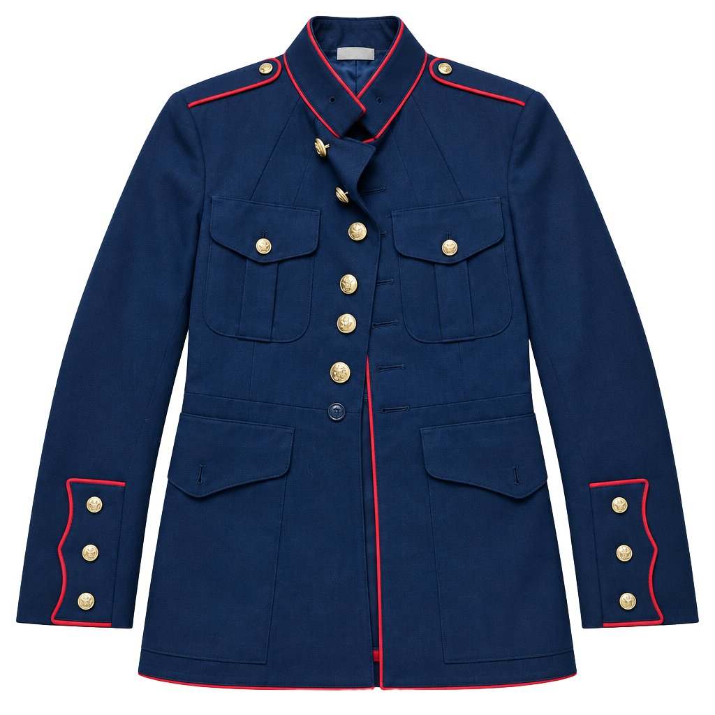 USMC Dress Blue Uniform Jacket Coat Vintage 1989 36R Excellent Condition 1