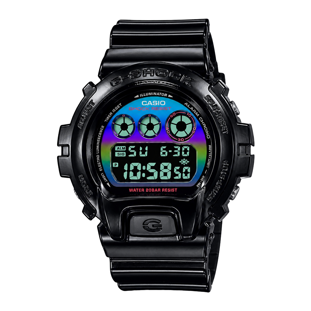 Men’s Watches CASIO G-SHOCK Watches Mod. OVERSIZE - VIRTUAL BLACK RAINBOW SERIE 1