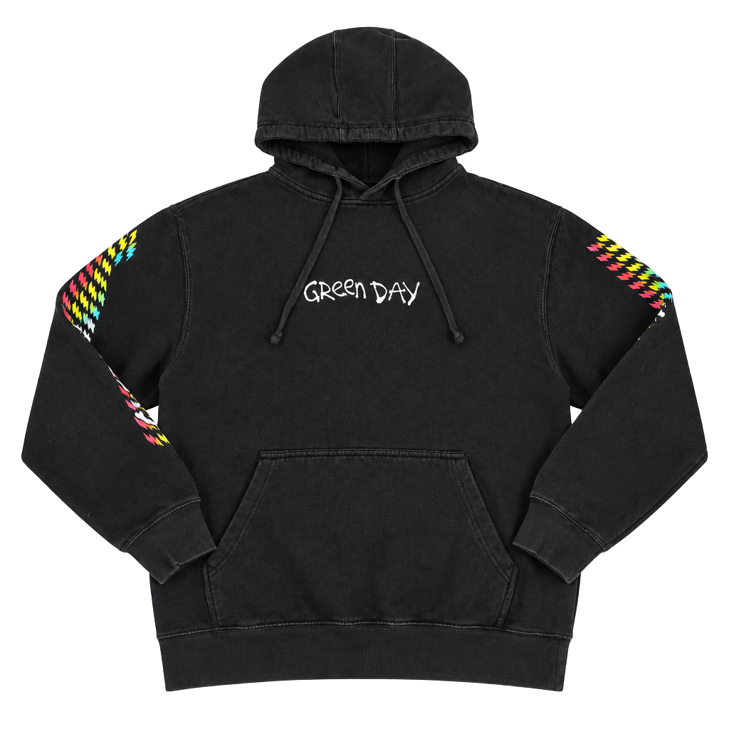 Y2K Green Day Unicorn Rainbow Hoodie Black 1