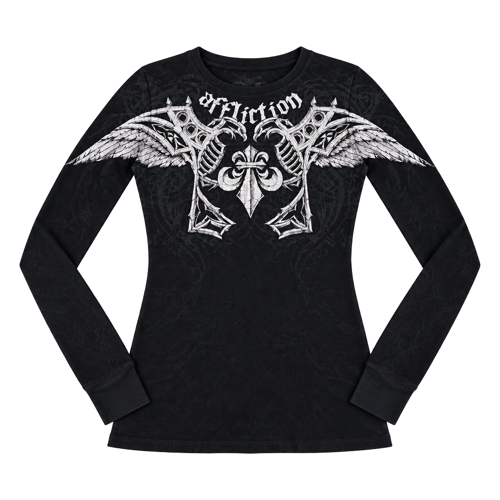 Y2K Affliction Agulias Thermal Long Sleeve Tee 1