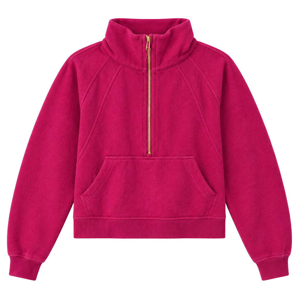 EUC Lululemon Scuba Oversized Funnel Neck Hoodie M/L Pink with Gold 1
