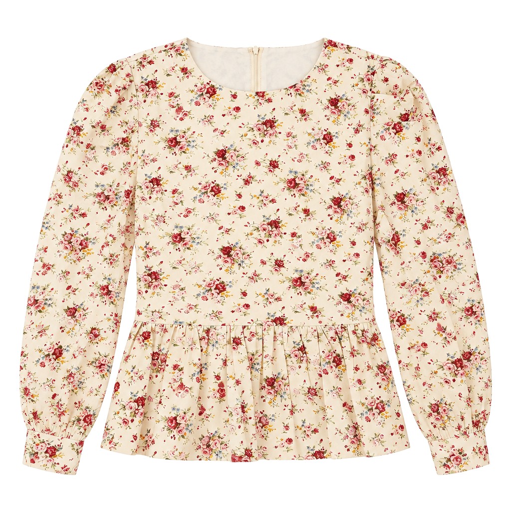 NWT Hyacinth House Ava Floral Peplum Blouse Size M 1