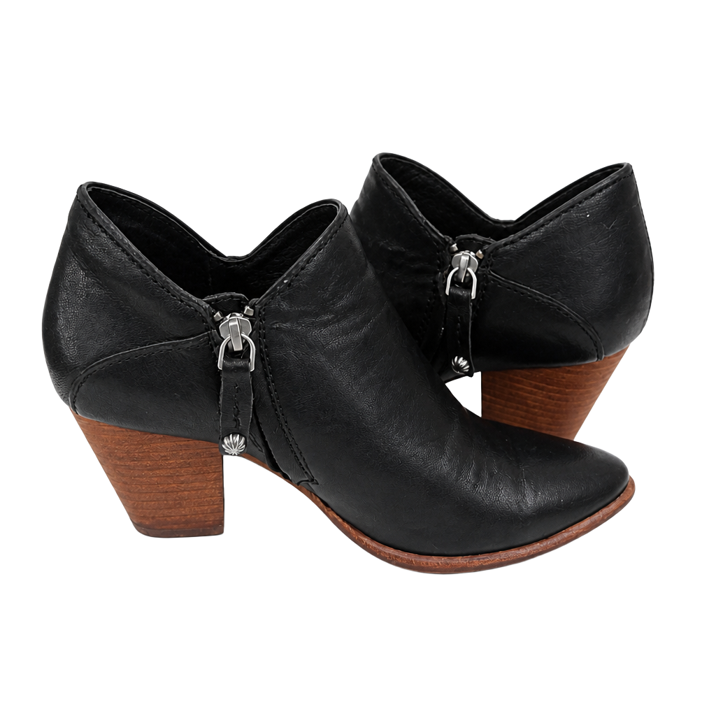 Frye Reed Shootie Black Leather Ankle Booties 1