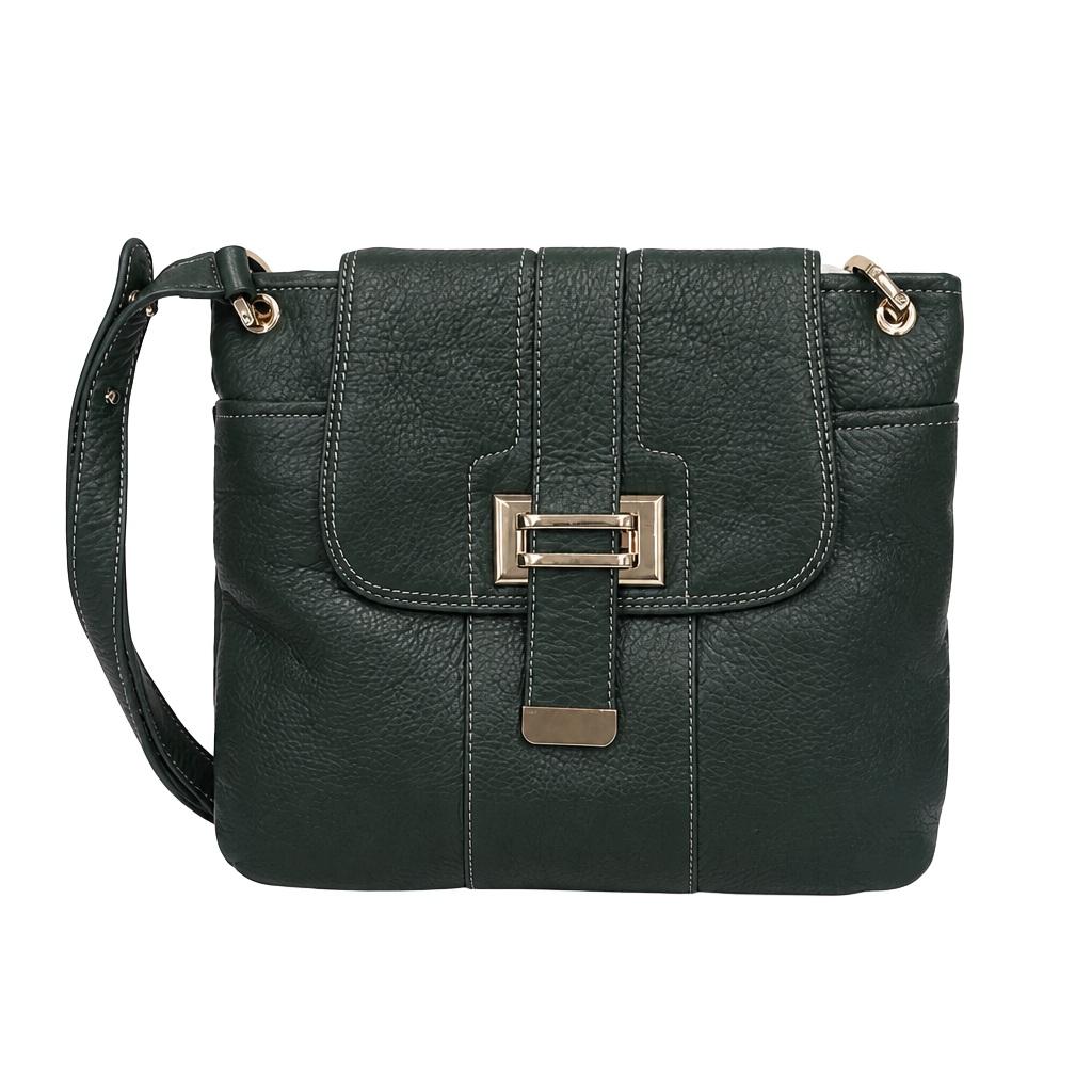 Liz Claiborne Leather Purse - Very Soft - Multiple Pockets Green 1