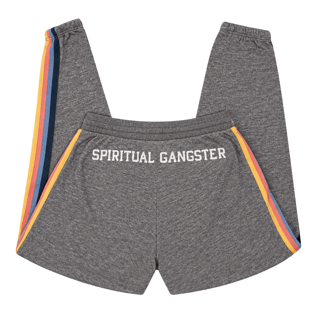 Spiritual Gangster Sweatpants Size Medium Grey Stripe 1