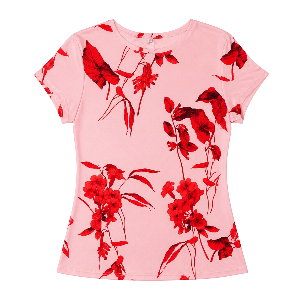 Ted Baker DILLIA Pink Floral Short Sleeve Crew Neck T-Shirt 1