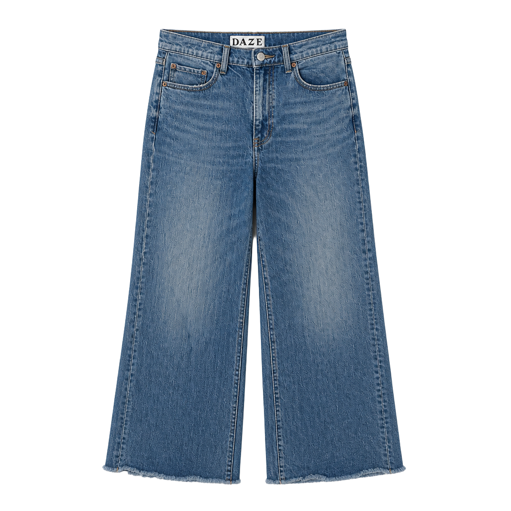 DAZE Denim High-Rise Wide-Leg Jeans Size 27 1