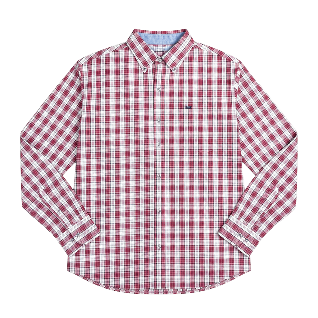 IZOD Jeans Men’s Plaid Button Down Shirt XL 100% Cotton Long Sleeve 1
