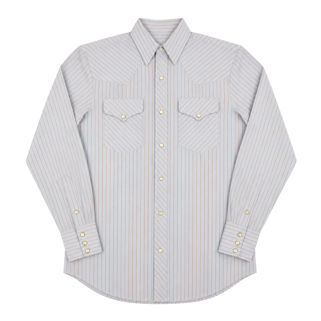 Vintage Ruddock Western Pearl Snap Shirt Blue Red Stripe Mens Medium 70s 80s 1