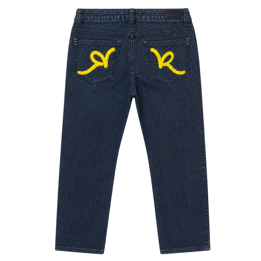 Rocawear Hannah Embroidered Capri Womens 13 Blue Denim Cuffed Y2K Streetwear 1