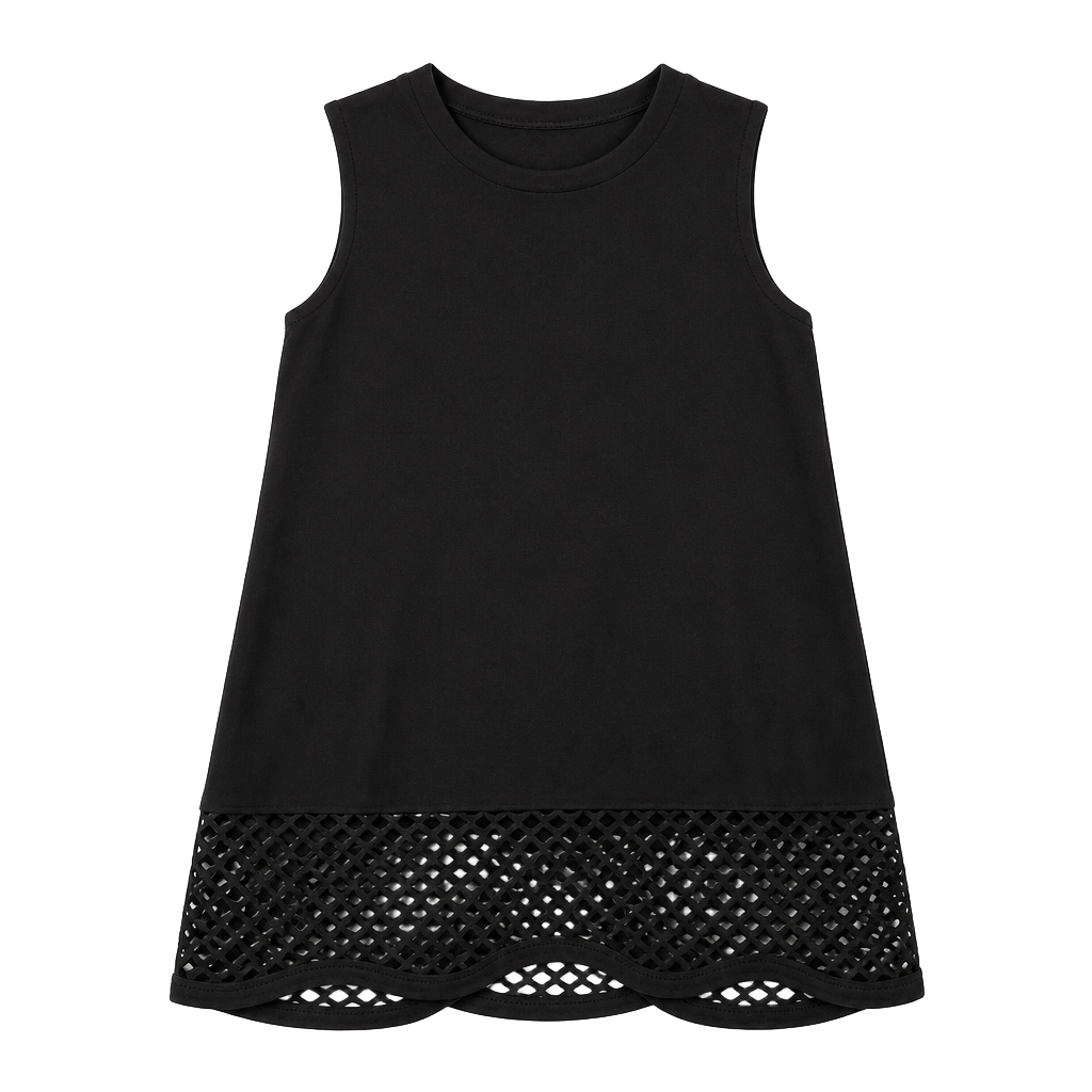 Frank Lyman Design Black Mini Shift Dress Tunic Top Corporate Goth Whimsigoth 4 1