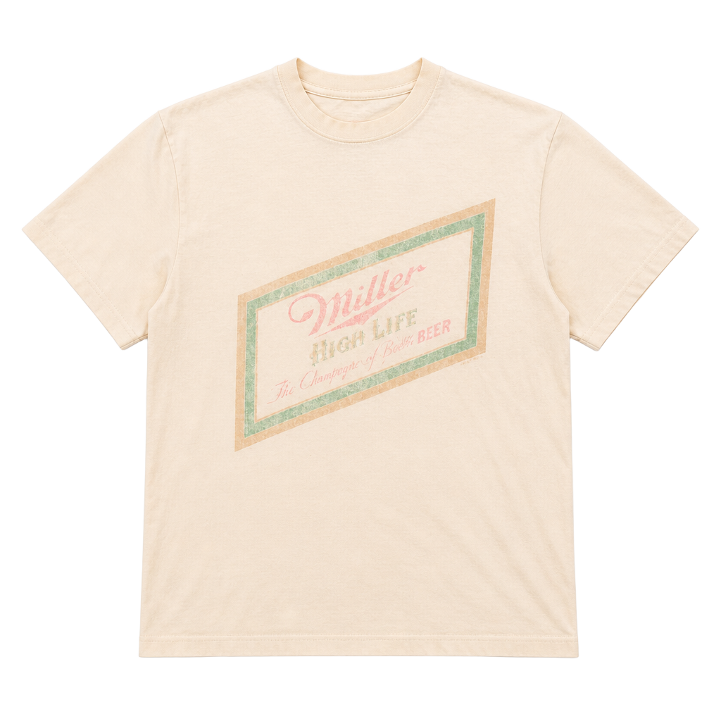 American Needle Miller High Life T-Shirt Cream – , 1