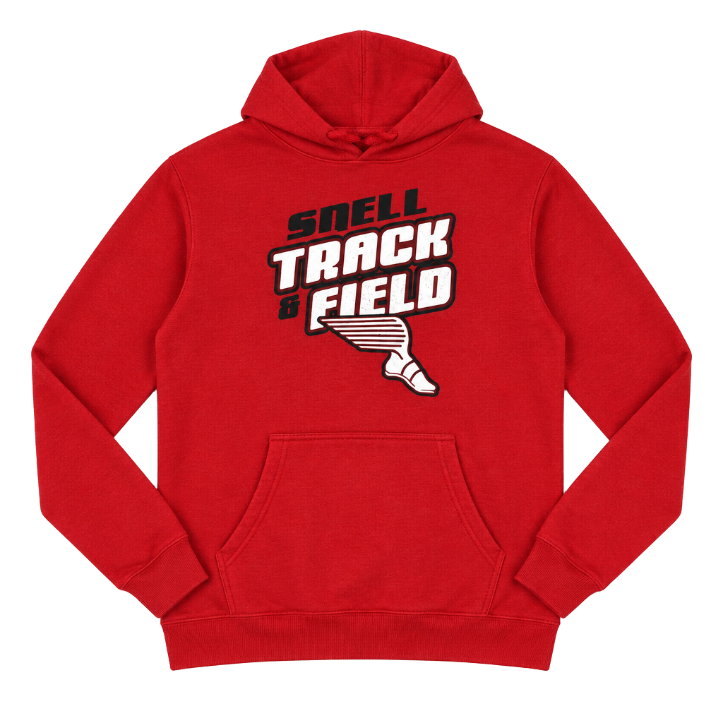 GTM Sportswear Snell Track & Field Hoodie Size XL Red Fleece Sweatshirt 1