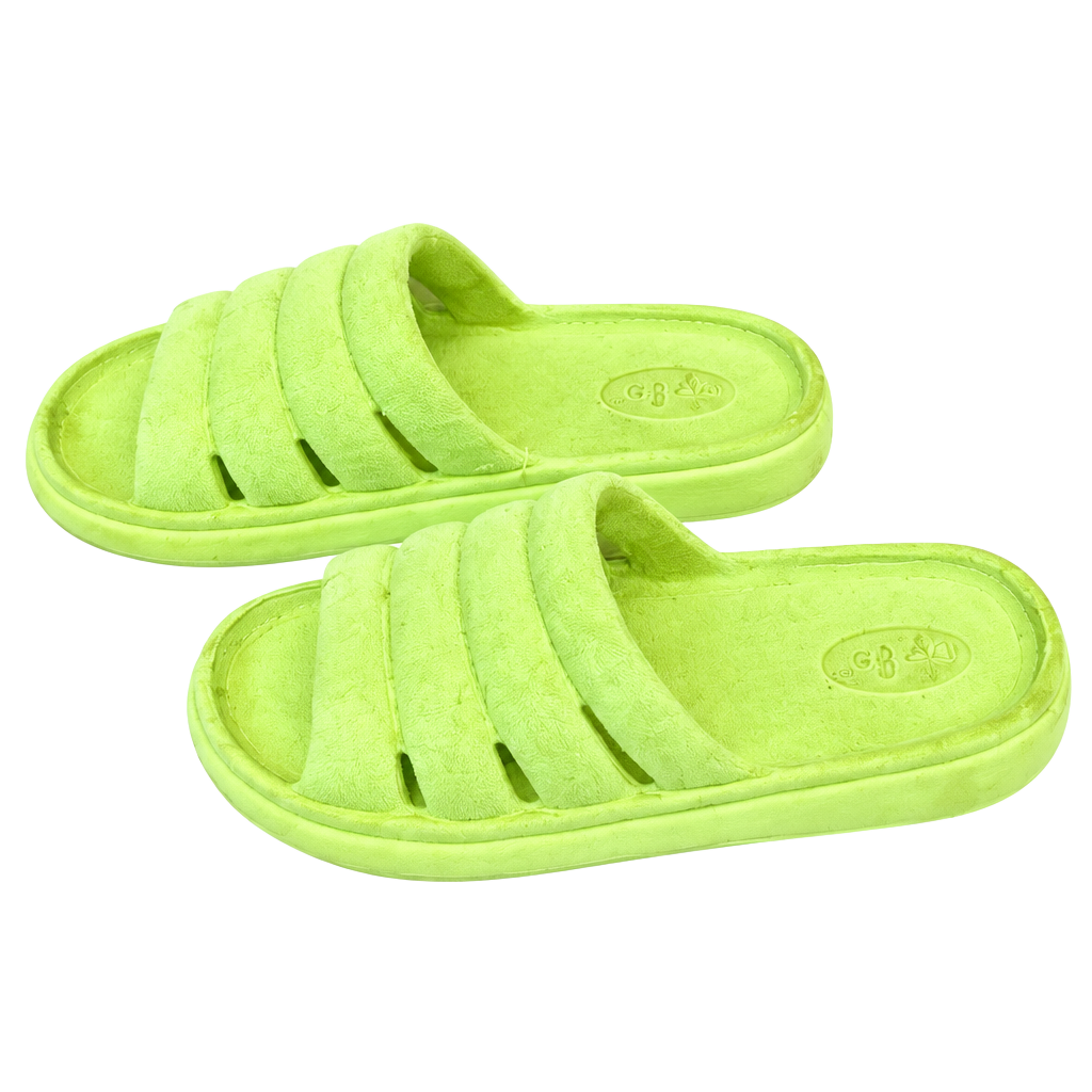 Just Be Slides Size 6 Neon Green Sandals 1