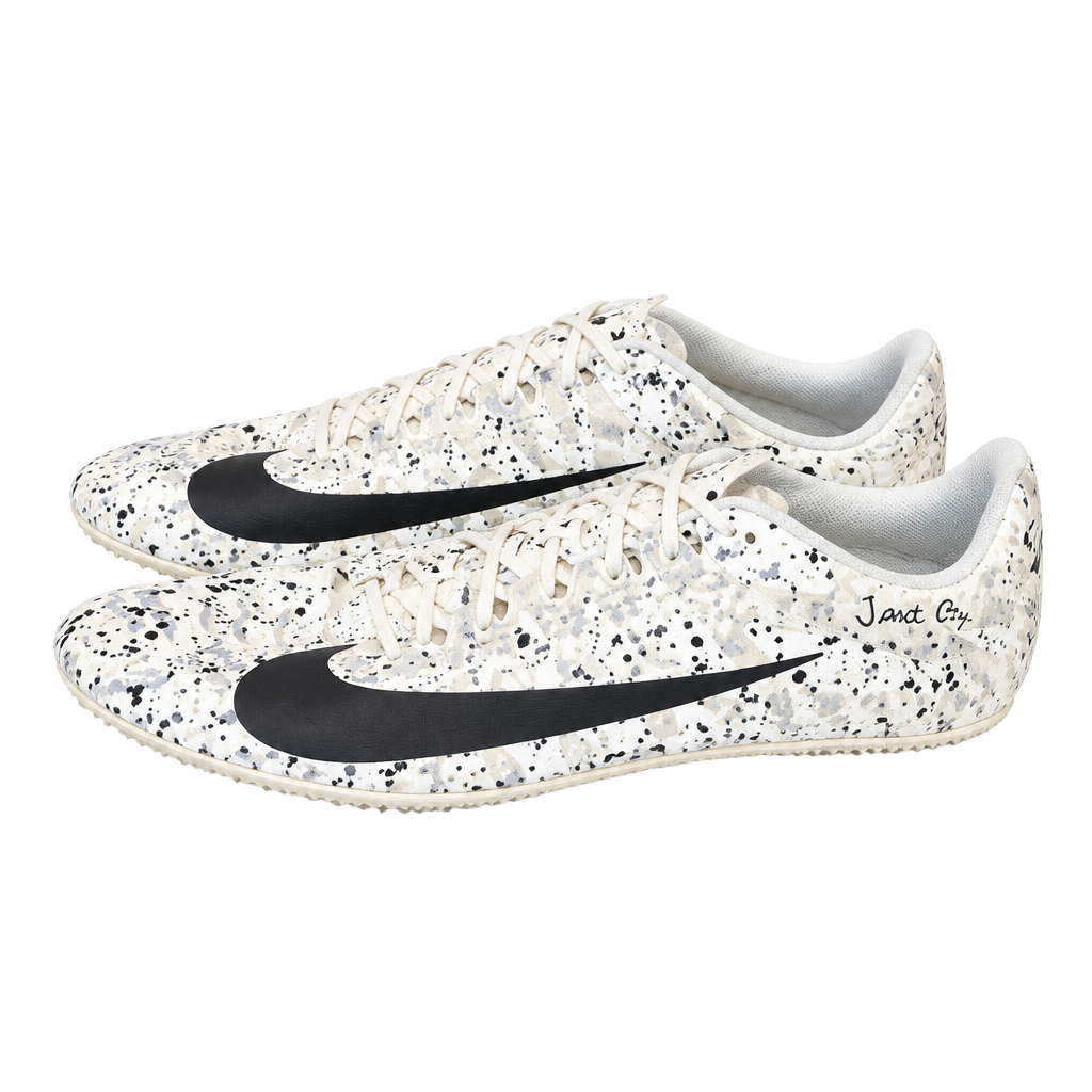 Nike Zoom Rival S 9 Size 12 White Paint Splatter Track Spikes 1