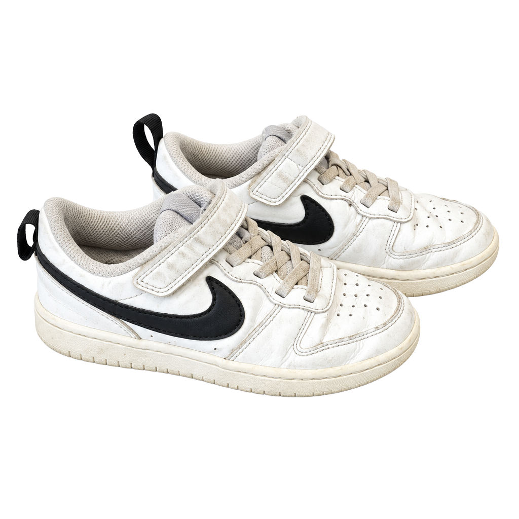 Nike Court Borough Low 2 Size 13C White Black Sneakers 1