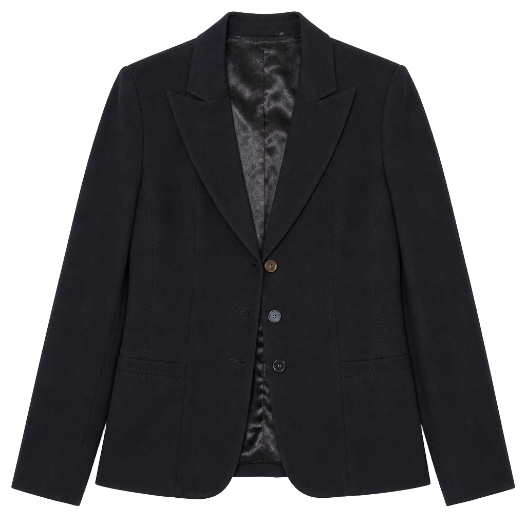 Tahari Three-Button Blazer Jacket Black 1
