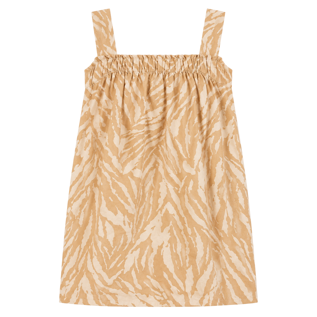 Gap Tank Top Size M Beige Animal Print Smocked Crossover Back 1