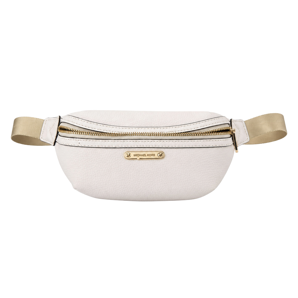 Michael Kors Pebbled Leather Belt Bag One Size White 1