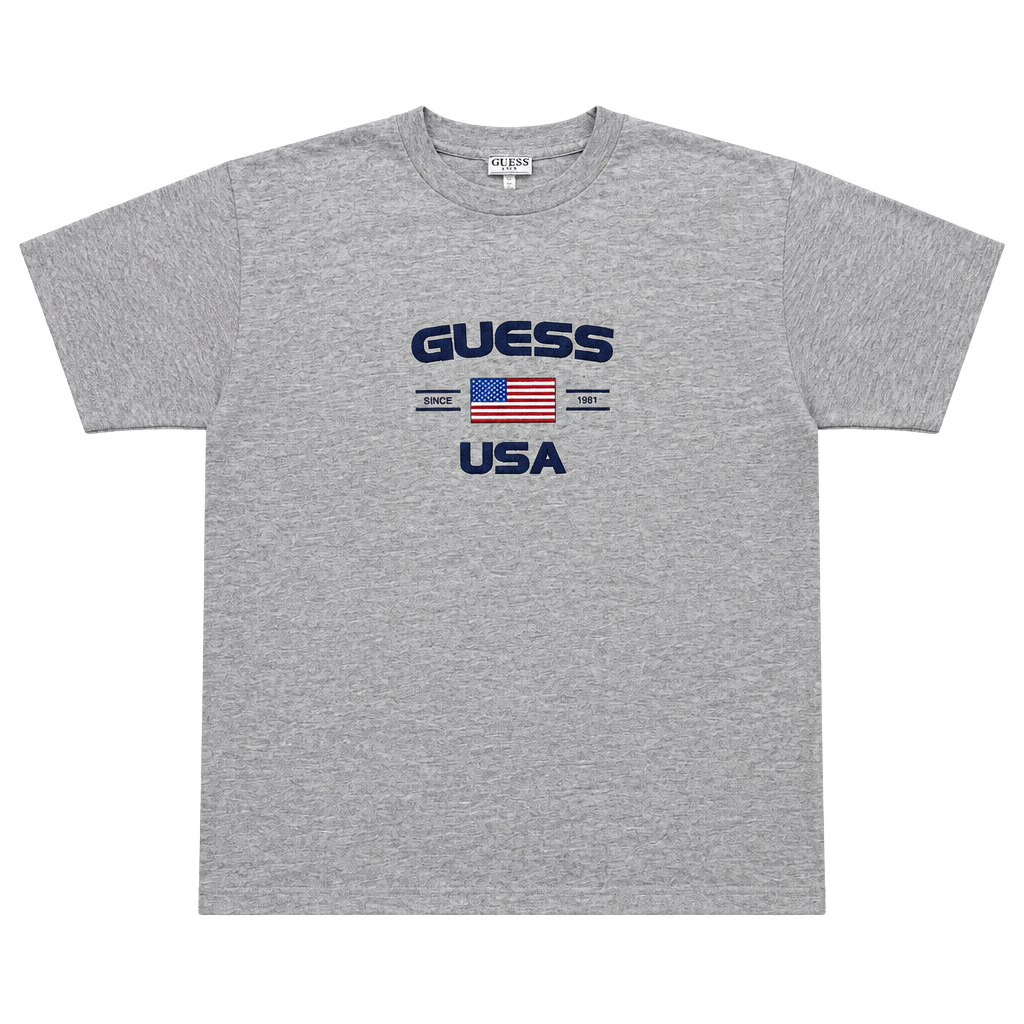 Vintage 90's Guess USA Graphics Gray T Shirt Size Large Baggy ..., 1